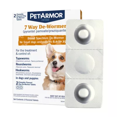 PetArmor 7 Way De Wormer for Puppies and Small Dogs Chewable Tablets