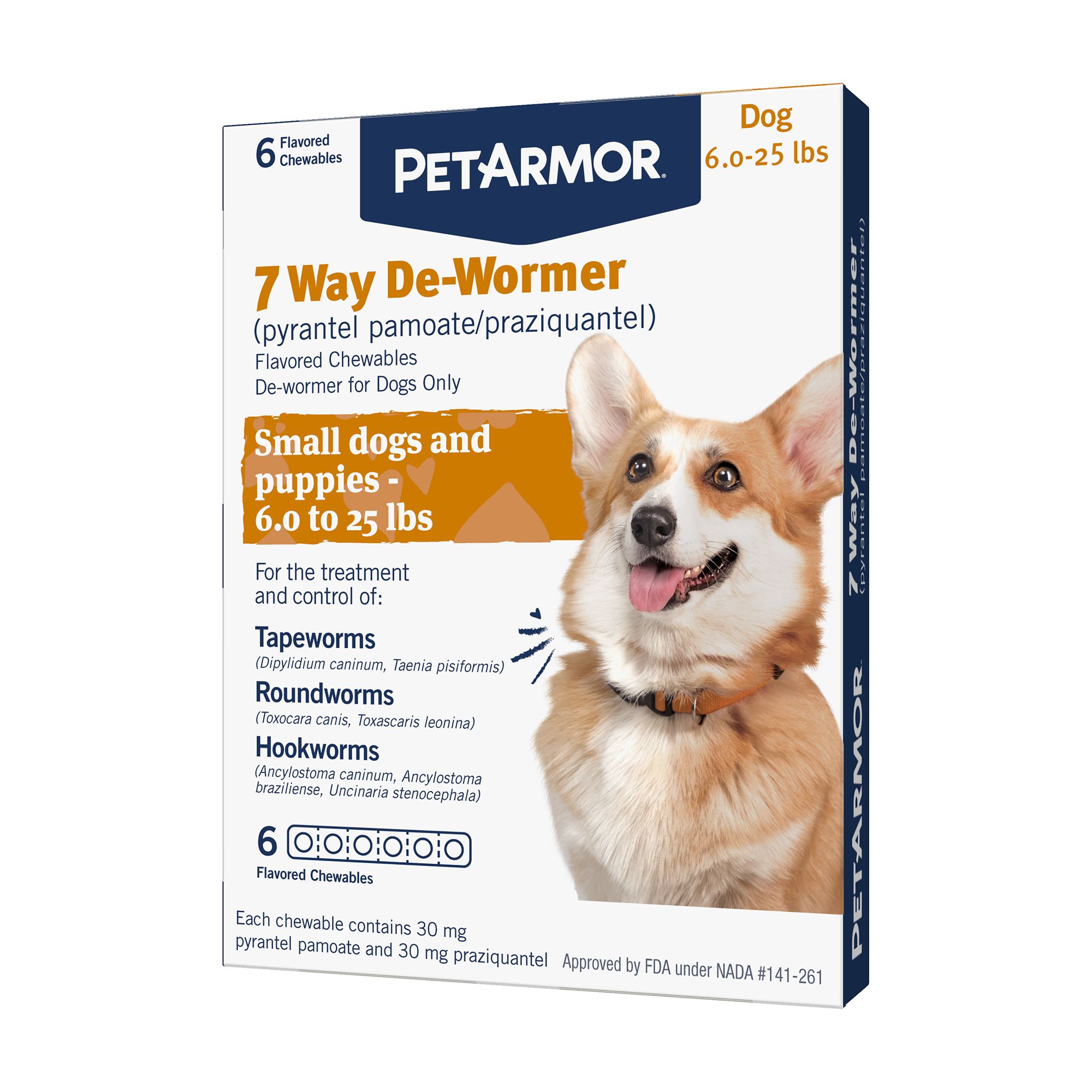 PetArmor 7 Way de Wormer for Small Dogs | 6 ct