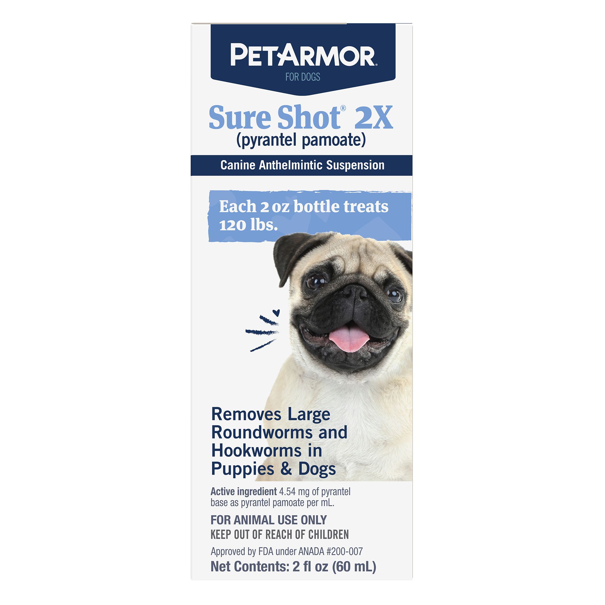 PetArmor Sure Shot 2X Dewormer for Dogs 2 Fl Oz