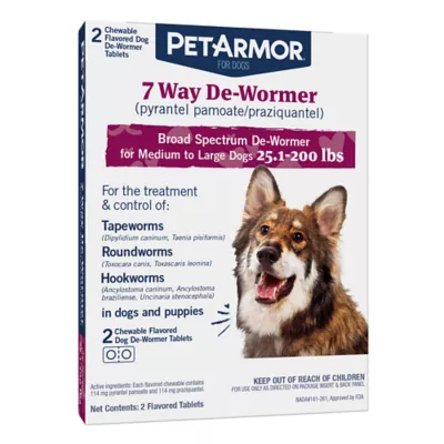 Product PetArmor® 7 Way De-Wormer for Medium and Large Dogs - Chewables