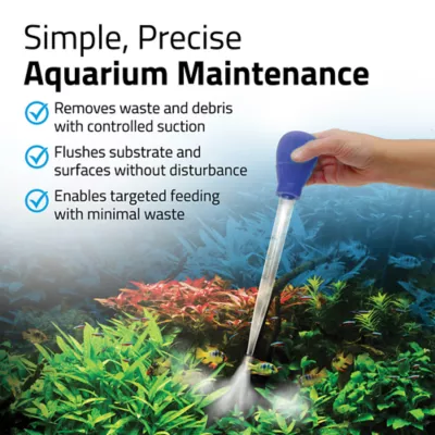 Fluval 3-in-1 Aquarium Waste Remover & Target Feeder, 17 in / 43cm - Image 2