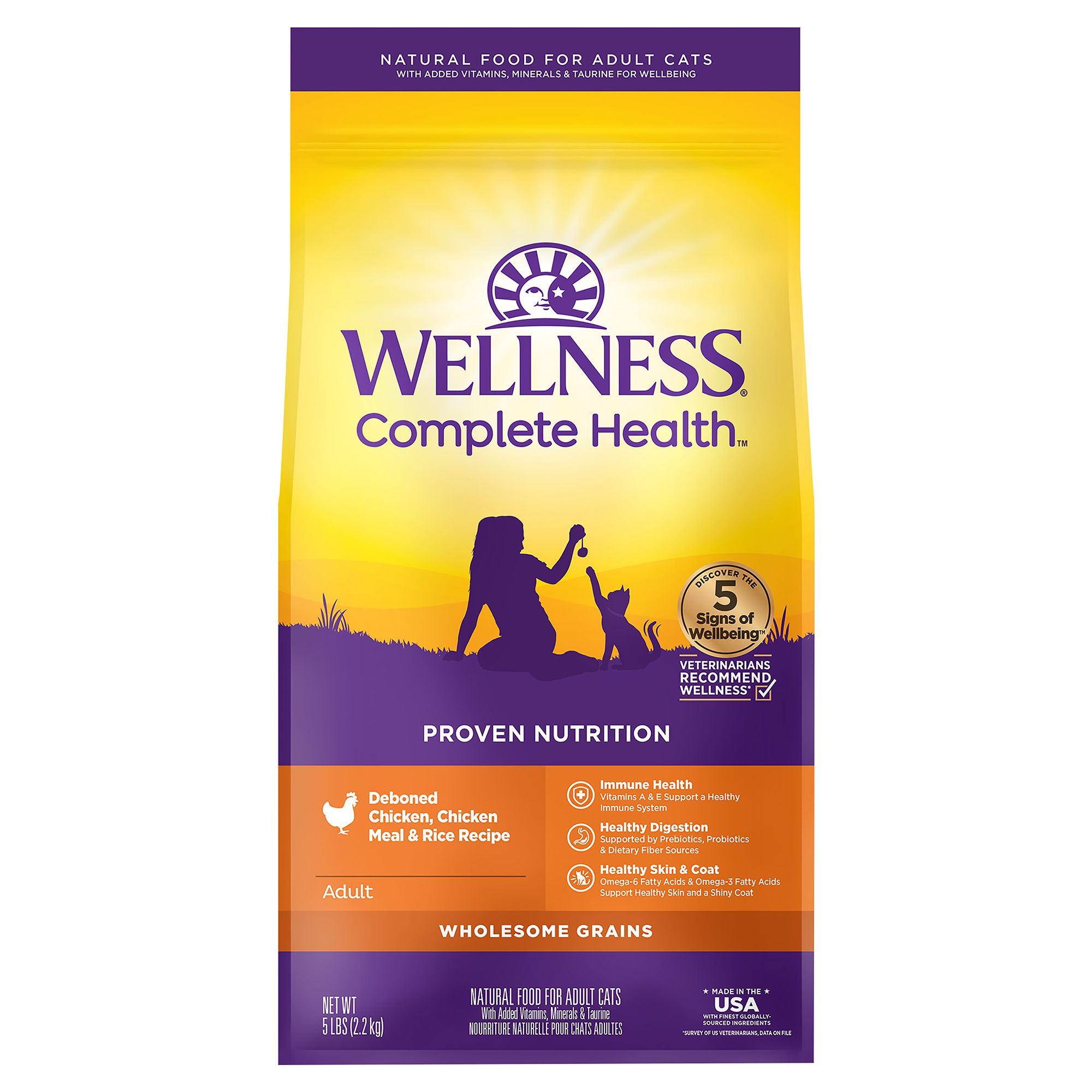 Wellness Complete Health Balanced Nutrition Cat Food Chicken and