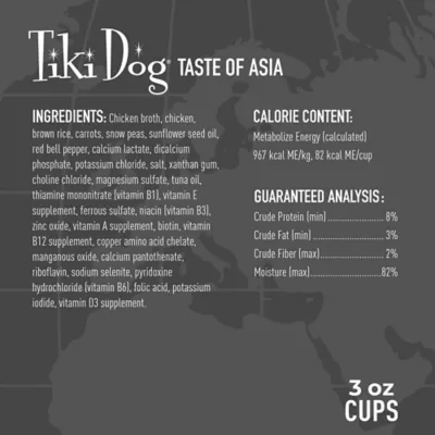 Product Tiki Dog® Taste of Asia All Life Stage Wet Dog Food - Chicken & Snow Peas Stir Fry