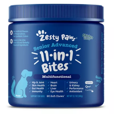 Product Zesty Paws Senior Advanced 11-in-1 Multivitamin Bites for Dogs - Chicken Flavored - 90 Count