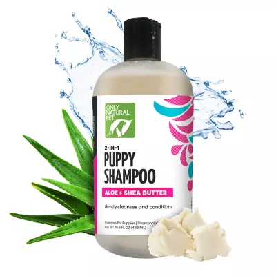 Product Only Natural Pet® 2-in-1 Puppy Shampoo - Cleanse Condition - Aloe + Shea Butter - 16.9 Fl Oz