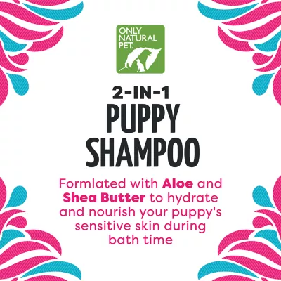 Product Only Natural Pet® 2-in-1 Puppy Shampoo - Cleanse Condition - Aloe + Shea Butter - 16.9 Fl Oz