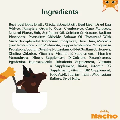 Product Made By Nacho™ Cuts in Gravy with Bone Broth Cat Food 3oz - Beef