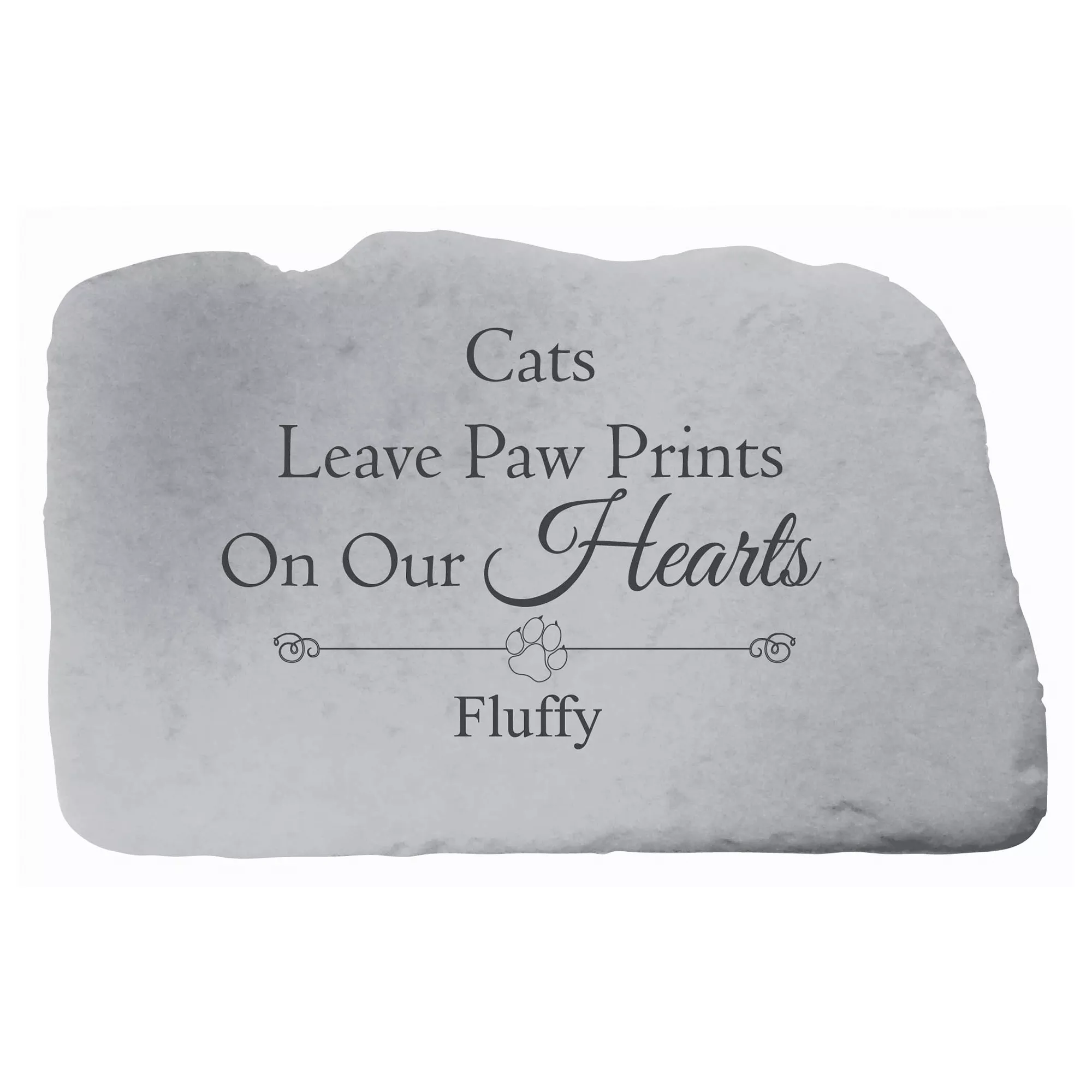 Kay Berry Cats Leave Paw Prints Personalized Memorial Stone