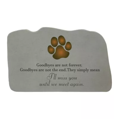 Product Kay Berry Goodbyes Are Not Forever Paw Print Dog Memorial Stone