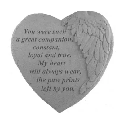 Product Kay Berry Great Companion With Angels Wing Heart Shaped Pet Memorial Stone