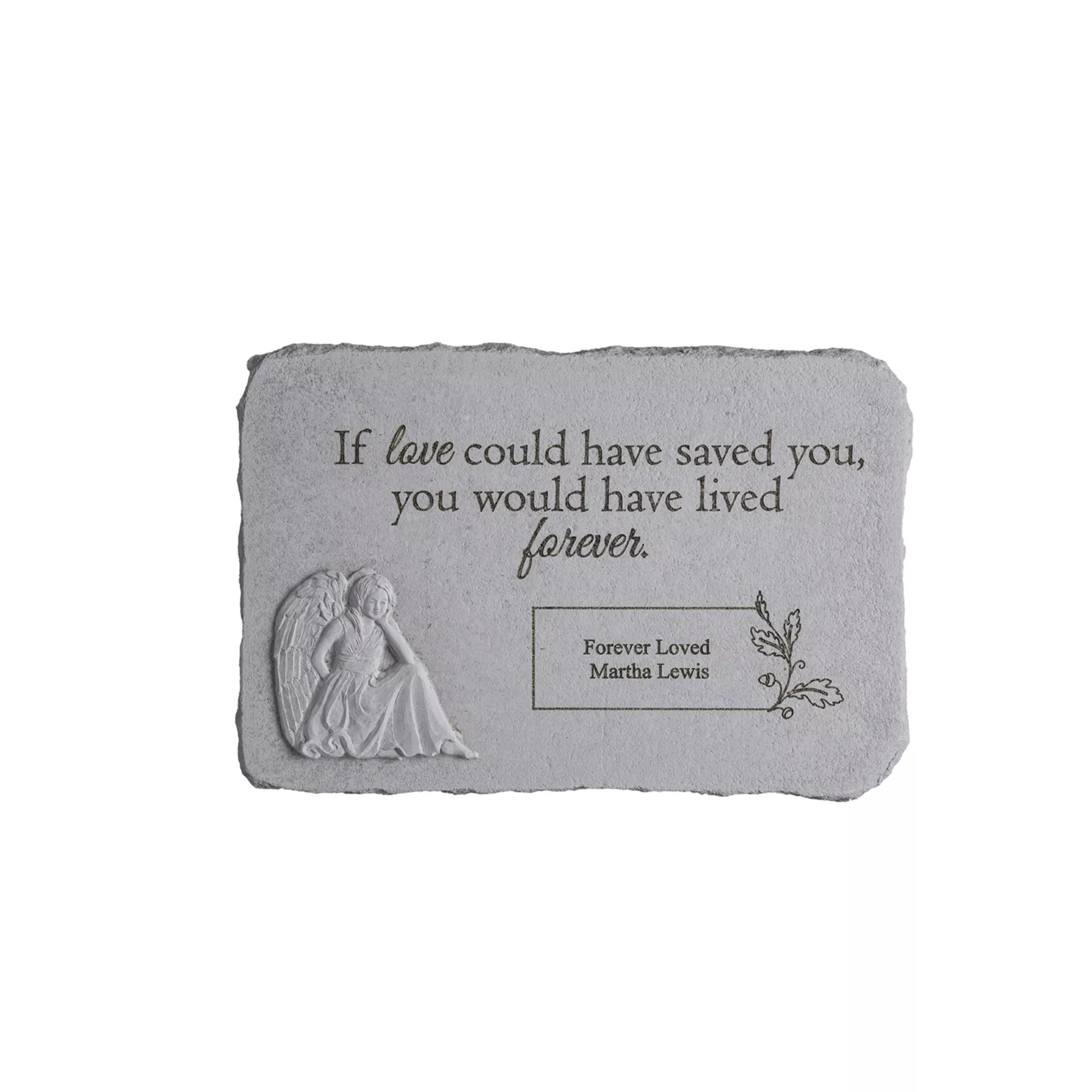 Kay Berry If Love Could Have Saved You With Angel Personalized Pet Memorial Stone