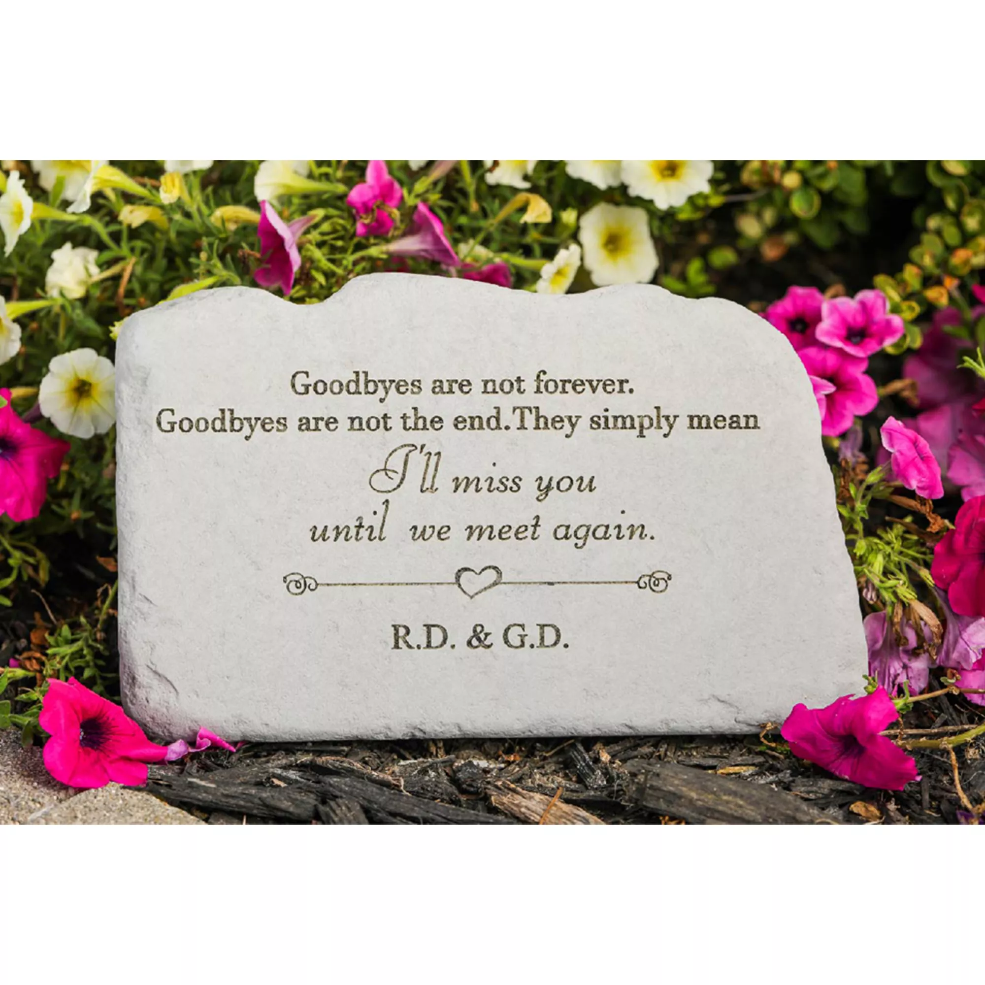 Kay Berry Goodbyes Are Not Forever Personalized Pet Memorial Stone