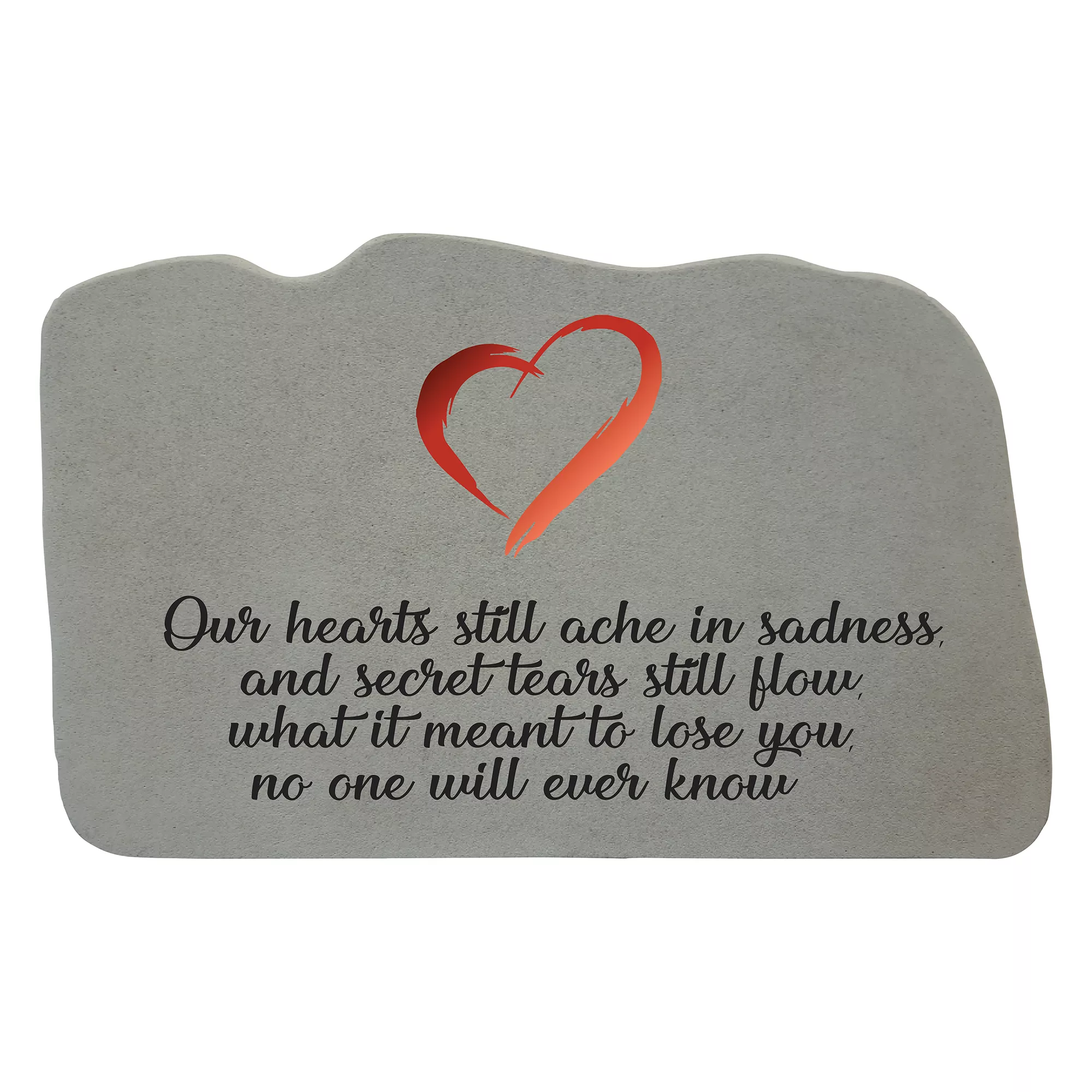 Kay Berry Our Hearts Still Ache With Red Heart Pet Memorial Stone