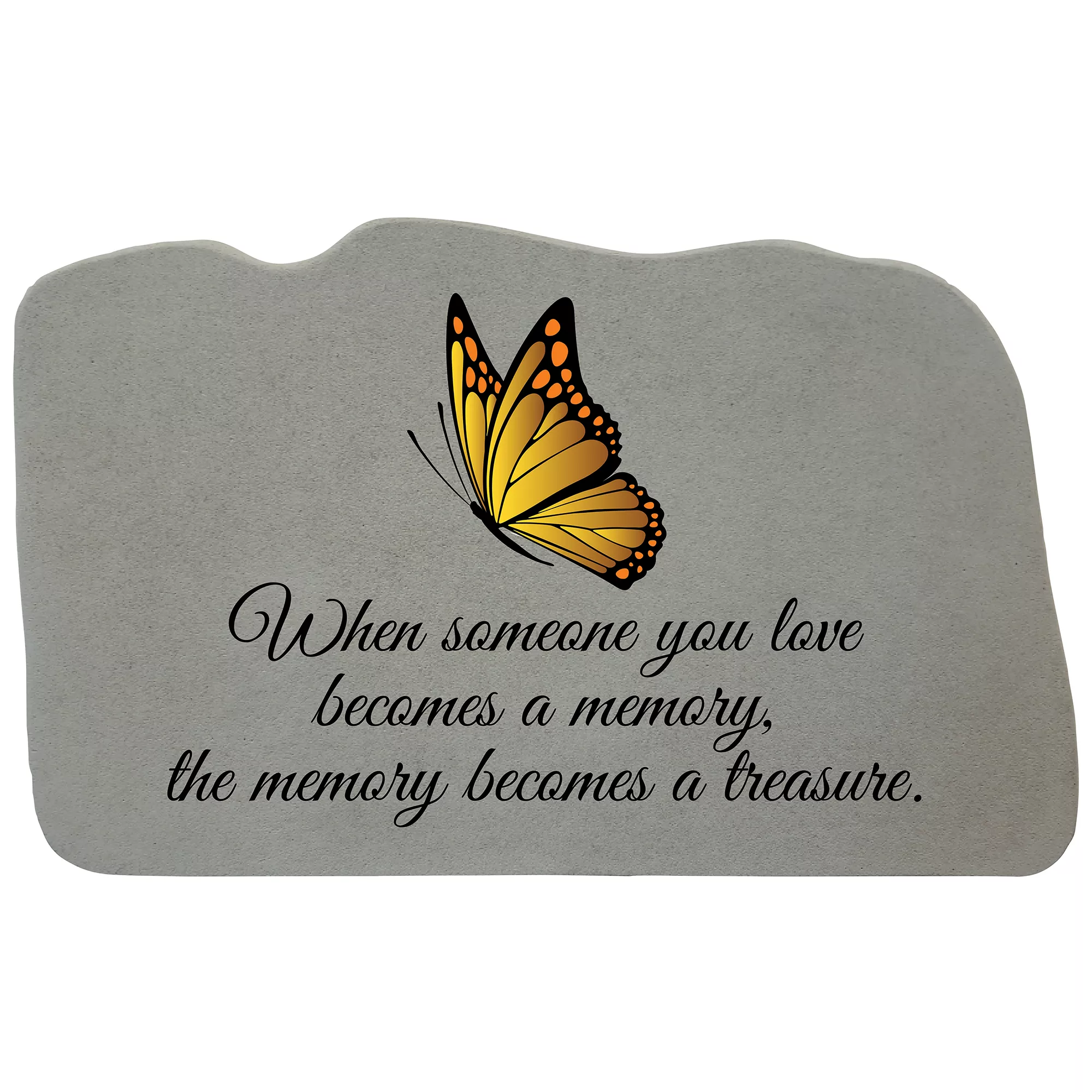 Kay Berry When Someone You Love With Yellow Butterfly Pet Memorial Stone