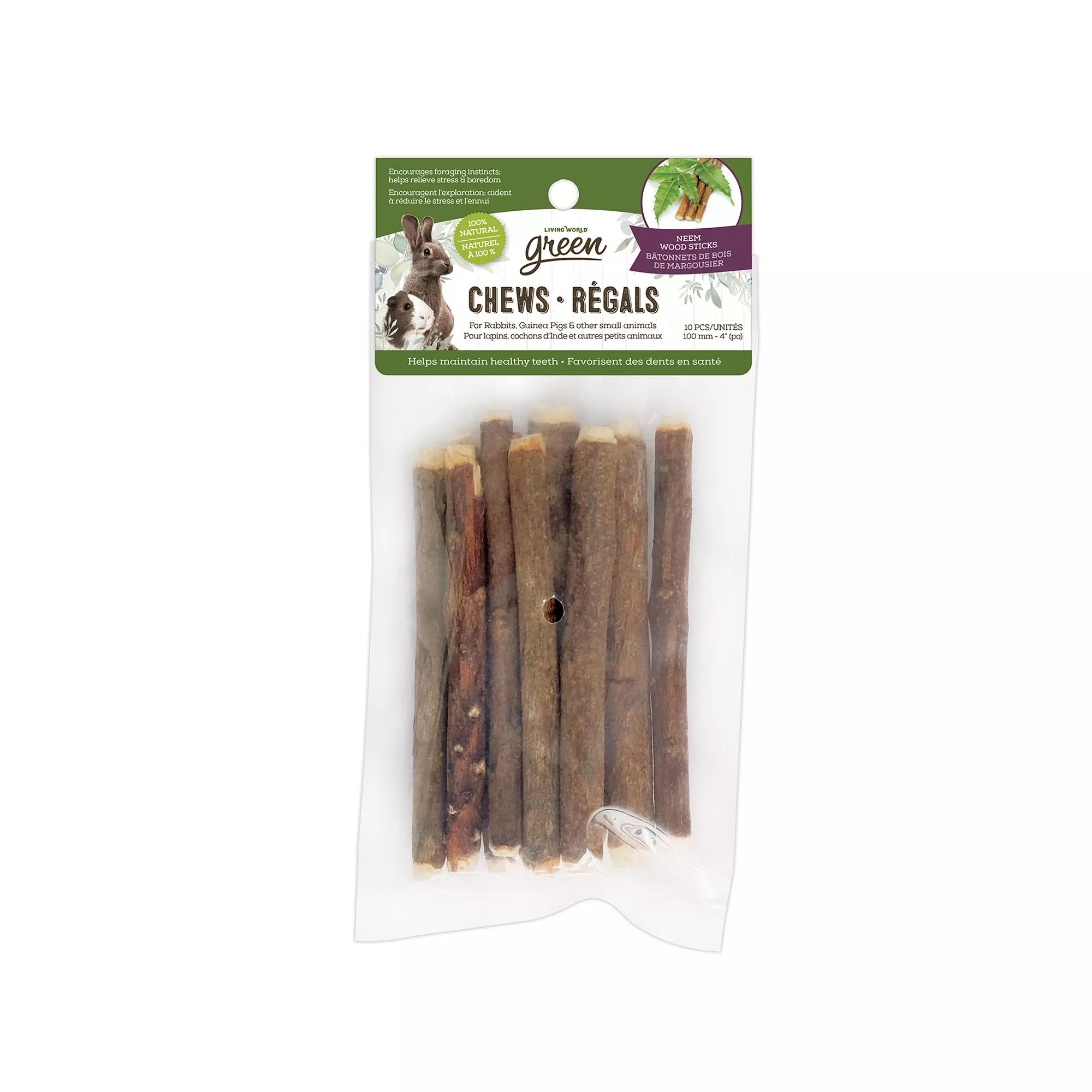 Living World® Green Neem Sticks Small Pet Chews