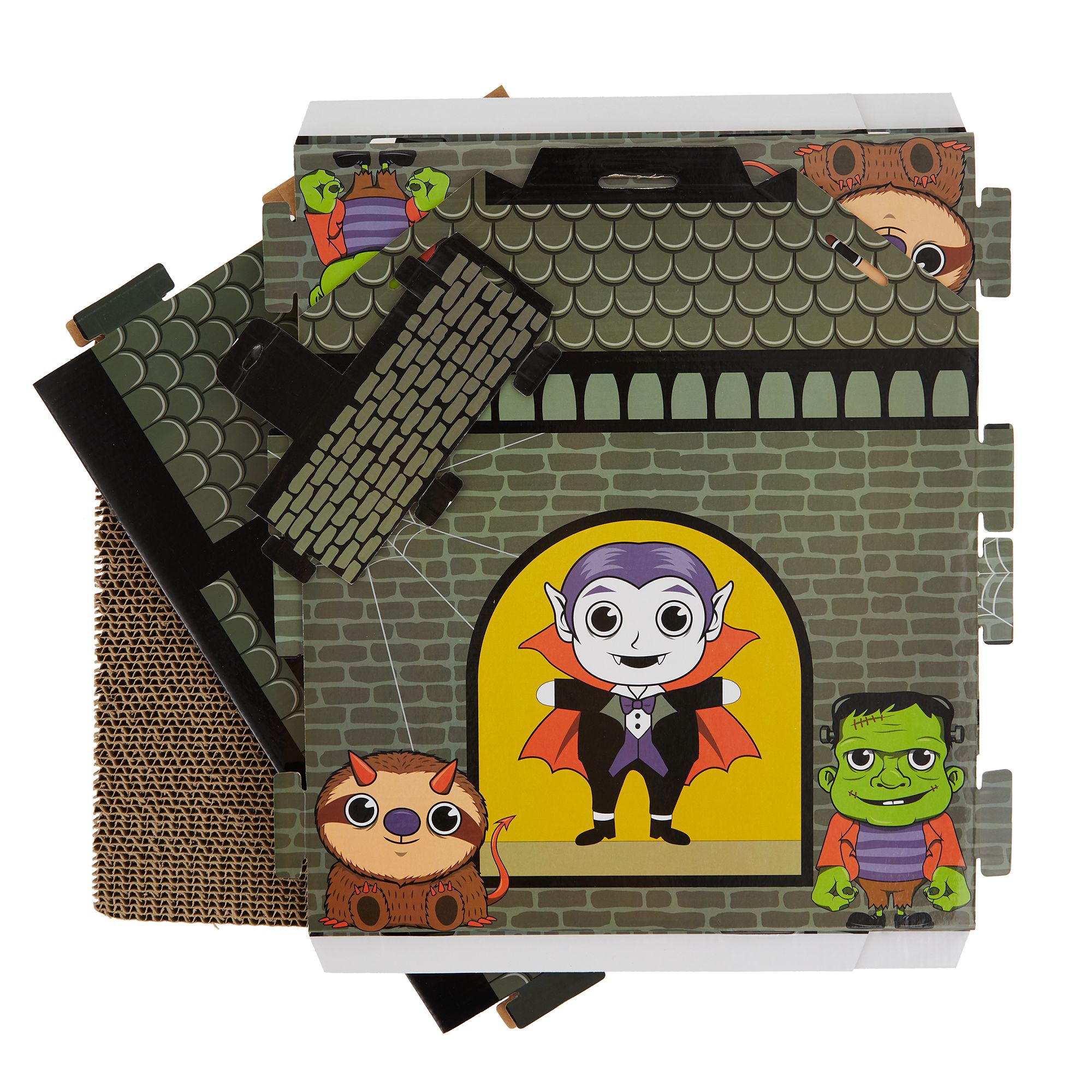 Thrills Chills Trade Halloween Spooky Castle Hideout Corrugate Cat Scratcher Cat Scratchers Petsmart