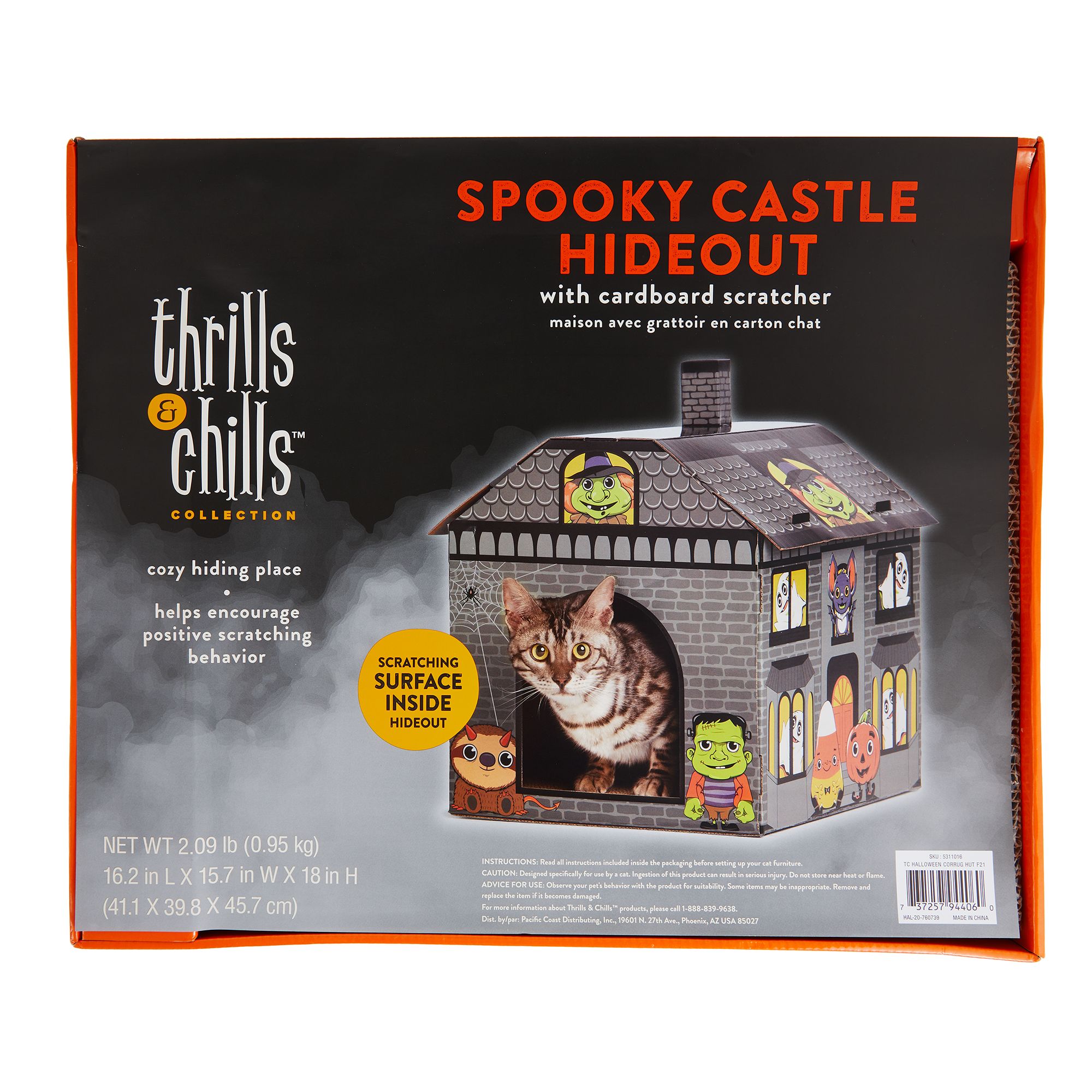 Thrills Chills Trade Halloween Spooky Castle Hideout Corrugate Cat Scratcher Cat Scratchers Petsmart