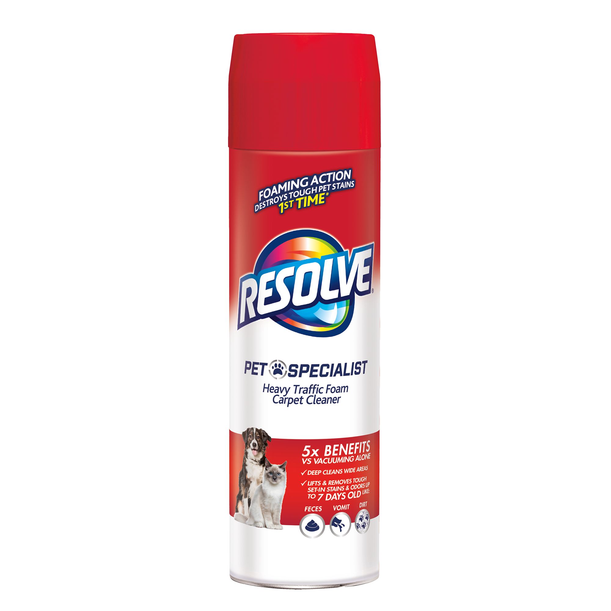 Resolve Pet Specialist Heavy Traffic Foam, Carpet Cleaner, 22oz