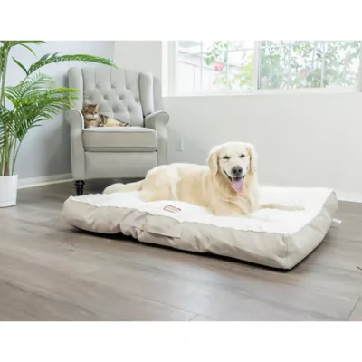 Product Armarkat  Beige & Ivory Snowy Velvet Pillow Dog Bed