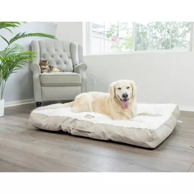 Product Armarkat  Beige & Ivory Snowy Velvet Pillow Dog Bed