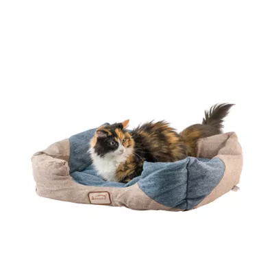 Product Armarkat Cornflower Blue & Beige Cuddler Cat Bed