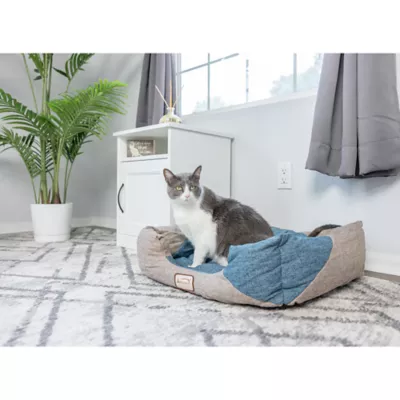 Product Armarkat Cornflower Blue & Beige Cuddler Cat Bed