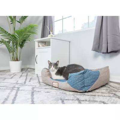 Product Armarkat Cornflower Blue & Beige Cuddler Cat Bed