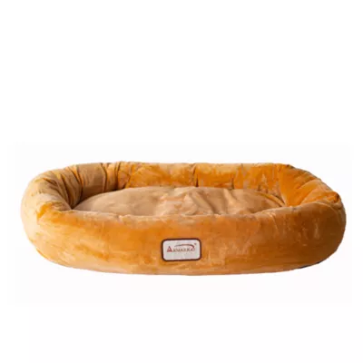 Product Armarkat Earth Brown Luxe Velvet Cuddler Dog Bed