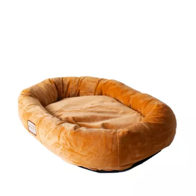 Product Armarkat Earth Brown Luxe Velvet Cuddler Dog Bed