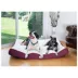  Amarkat Ivory & Burgandy Large Dog Pillow Dog Bed image thumbnail 3
