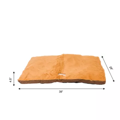 Product Armarkat Mocha & Earth Brown Faux Suede and Plush Pillow Dog Bed