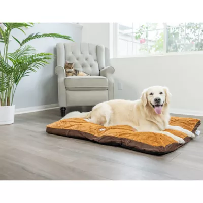 Product Armarkat Mocha & Earth Brown Faux Suede and Plush Pillow Dog Bed