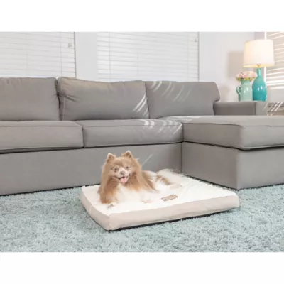 Product Armarkat  Beige & Ivory Snowy Velvet Pillow Dog Bed