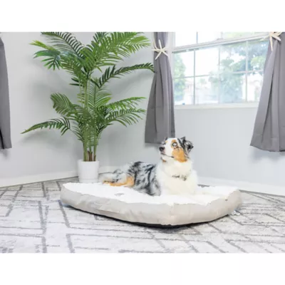 Product Armarkat  Beige & Ivory Snowy Velvet Pillow Dog Bed