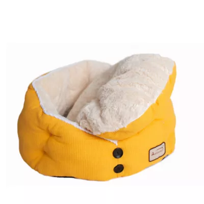 Product Armarkat Gold Waffle Buttoned Bolstered Cat Bed