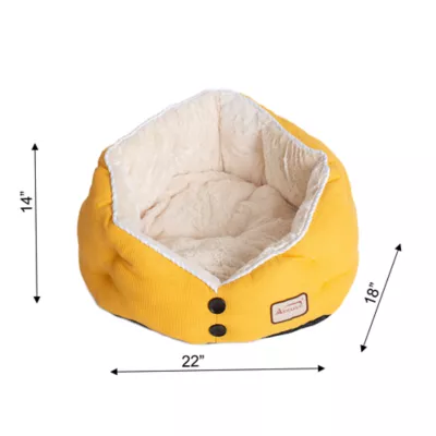 Product Armarkat Gold Waffle Buttoned Bolstered Cat Bed