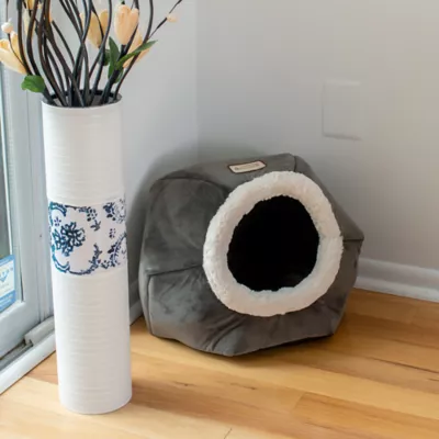 Product Armarkat Grey Cave Shape Covered Cat Bed