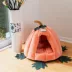 Armarkat Pumpkin Luxe Velvet Orange Covered Cat Bed image thumbnail 2