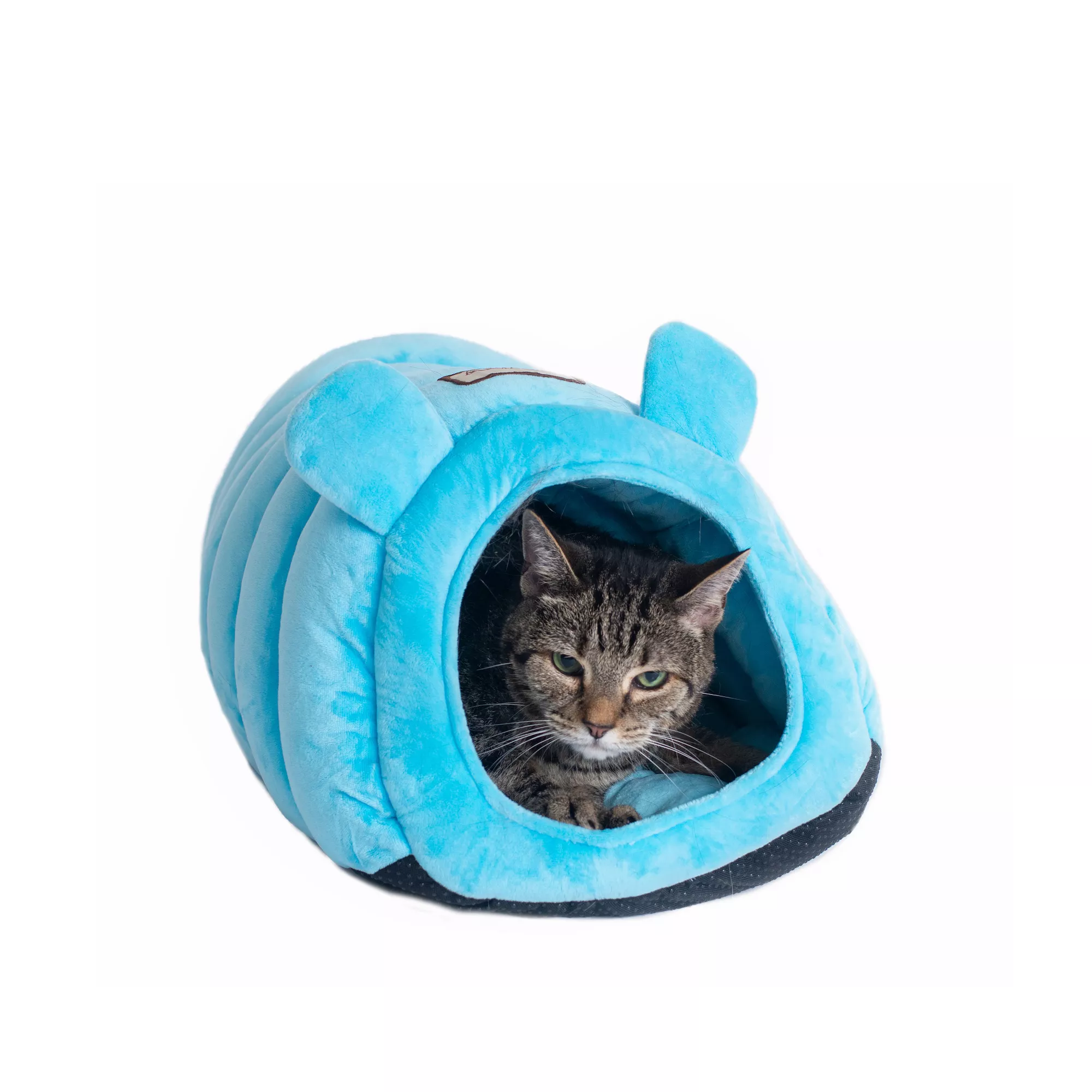 Armarkat Luxe Velvet Cornflower Blue Covered Cat Bed