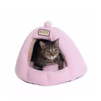 Product Armarkat Faux Fleece Pink Cave Cat Bed