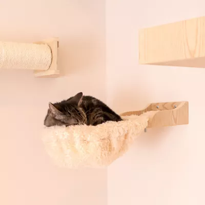 Product Armarkat Wall-Mounted Meandering Real Wood Cat Tree Climbing Shelf, Natural