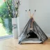 Armarkat Gray Stripe Teepee Tent Cat Bed image thumbnail 3