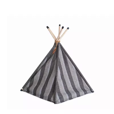 Product Armarkat Gray Stripe Teepee Tent Cat Bed