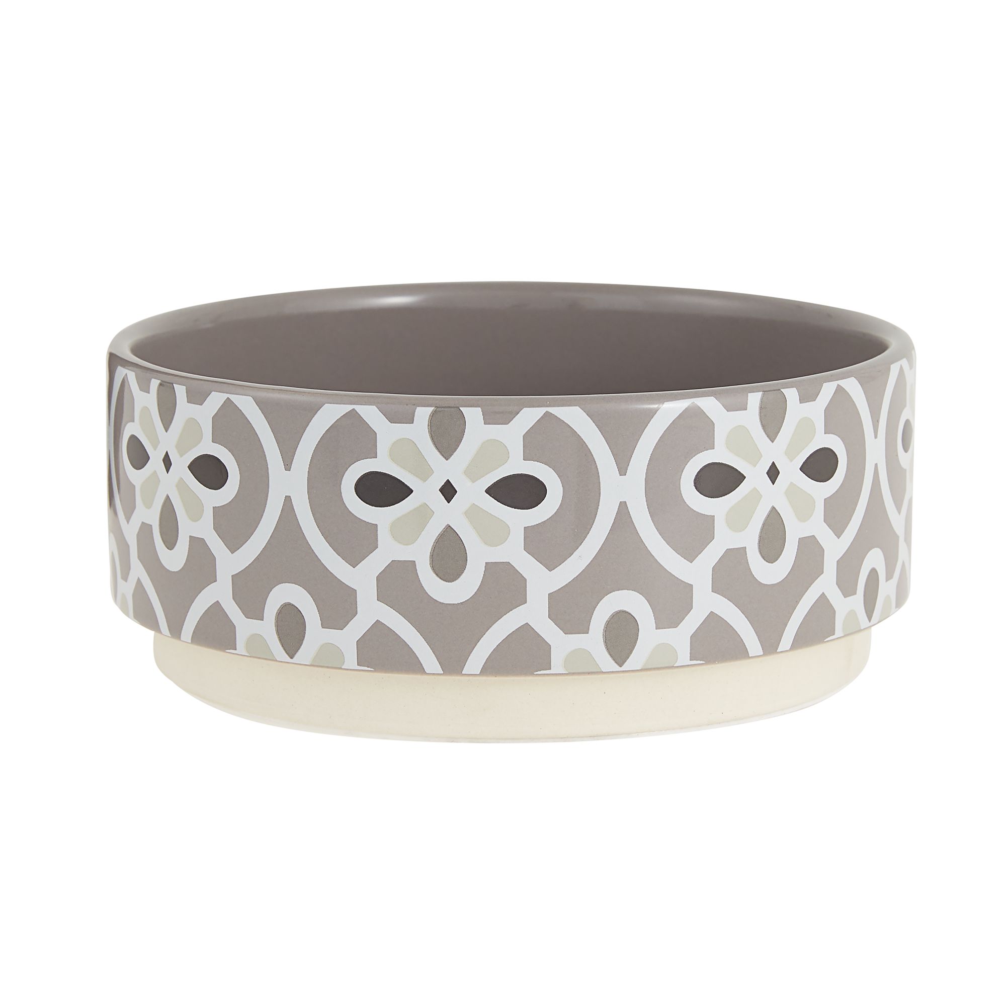 Top Paw® Neutral Mosaic Ceramic Dog Bowl dog Food & Water Bowls