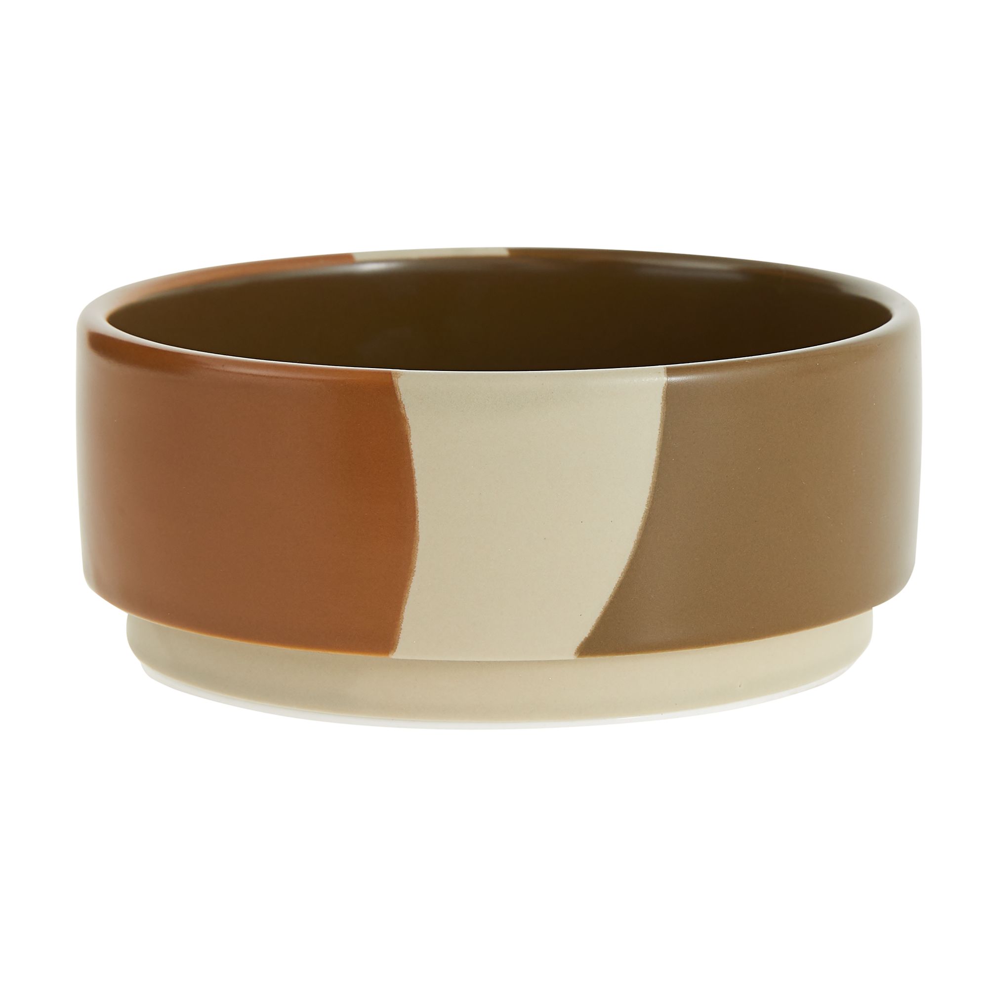 Top Paw® TriColor Wave Ceramic Dog Bowl dog Food & Water Bowls