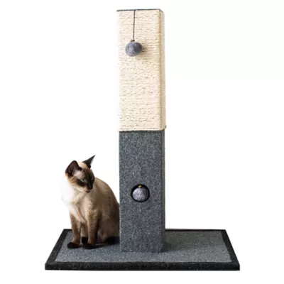 Catry Natural Sisal Rope Scratching Cat Post Grey Beige