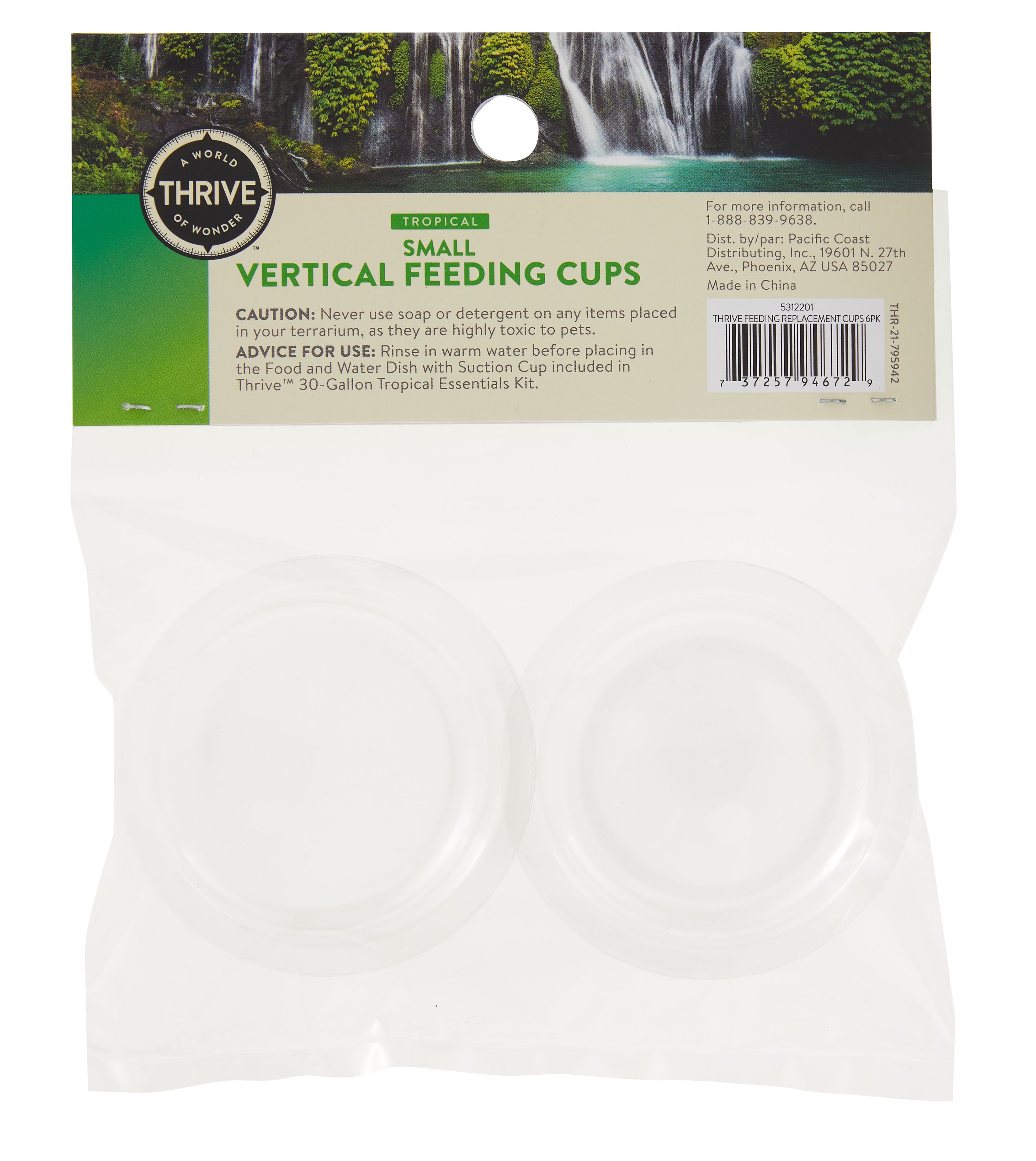 Thrive Feeding Replacement Cups - Reptile Feeding Cups - 6 ct - thumbnail 2