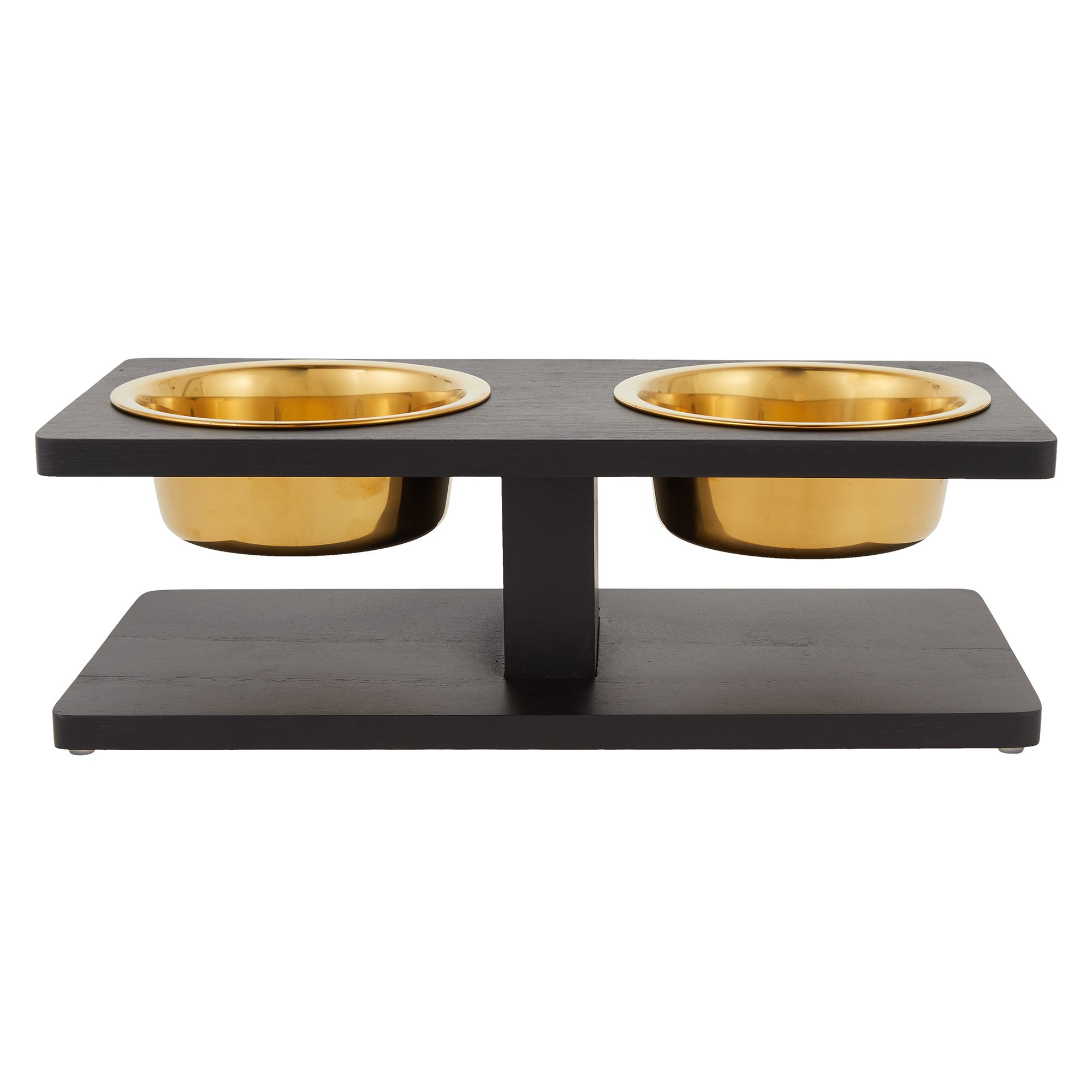 Dog Feeder Bowls Gold Large 8.5 Set of 2