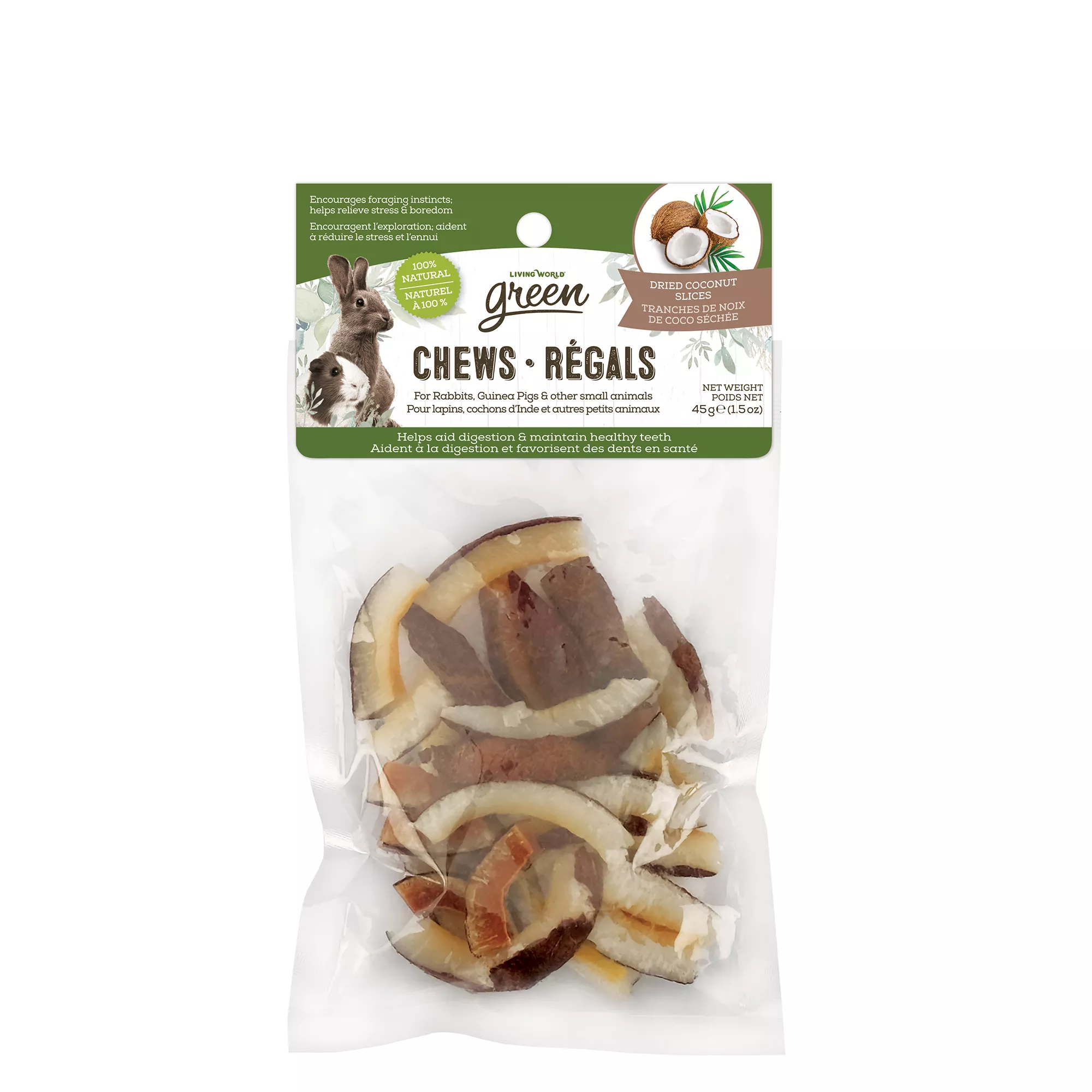 Living World Green Small Animal Coconut Chips Chews