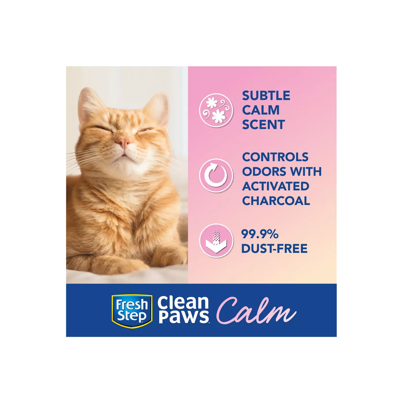 Fresh Step Clean Paws Calm Clumping Clay Cat Litter Scented Low Tracking